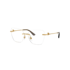 Dolce & Gabbana Rimless Gold Eyeglasses (DG 1363), angled side view