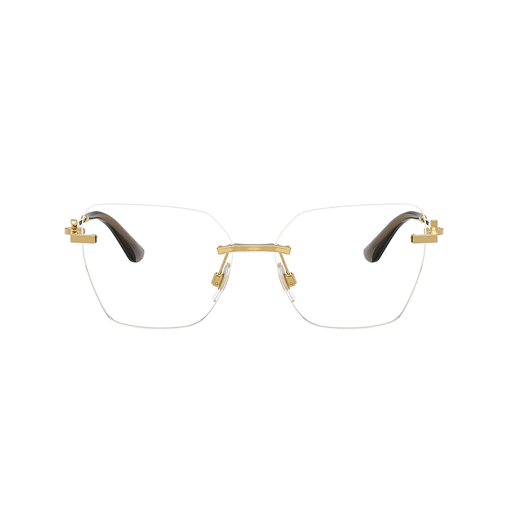 Dolce & Gabbana Rimless Gold Eyeglasses (DG 1363), front view