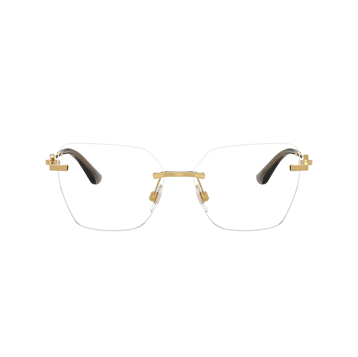 Dolce & Gabbana Rimless Gold Eyeglasses (DG 1363), front view