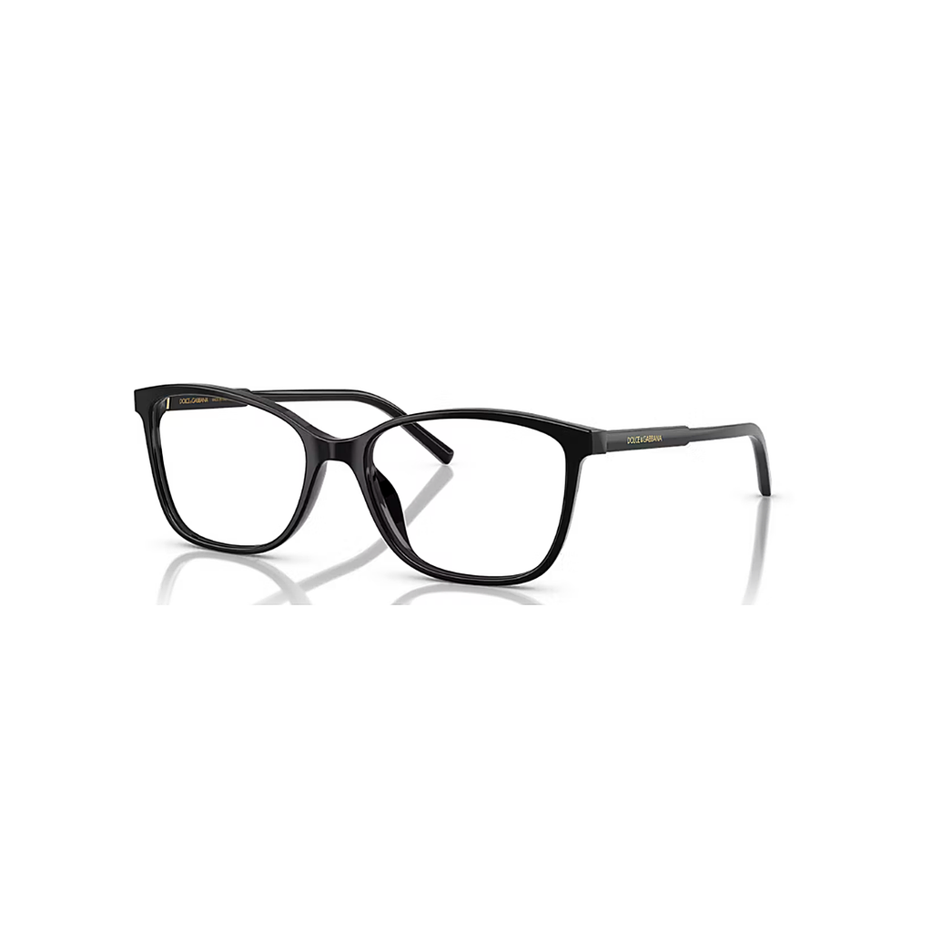 Dolce & Gabbana Slim Black Eyeglasses (DG 3424), angled side view