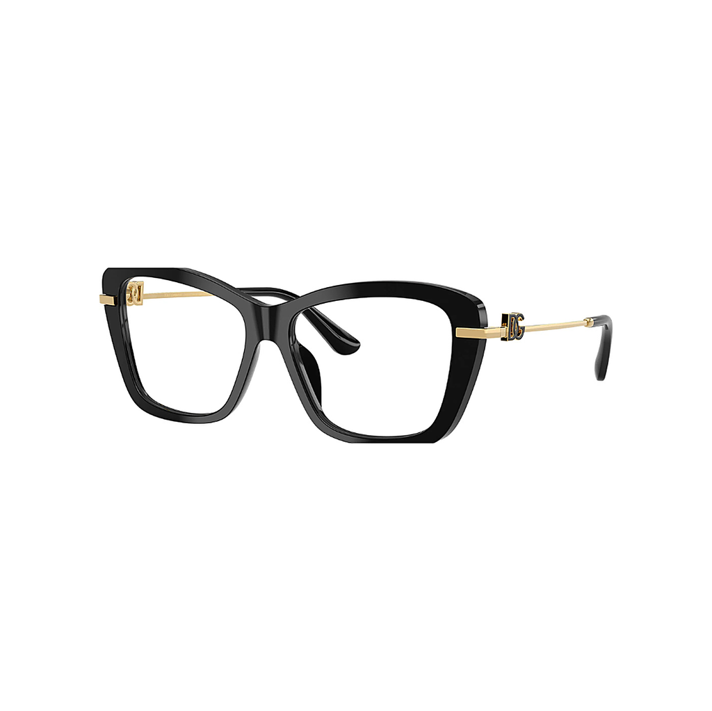 Dolce & Gabbana Cat Eye Black Eyeglasses (DG 3439), angled side view