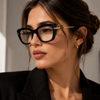 Dolce & Gabbana Cat Eye Black Eyeglasses (DG 3439) worn by a model