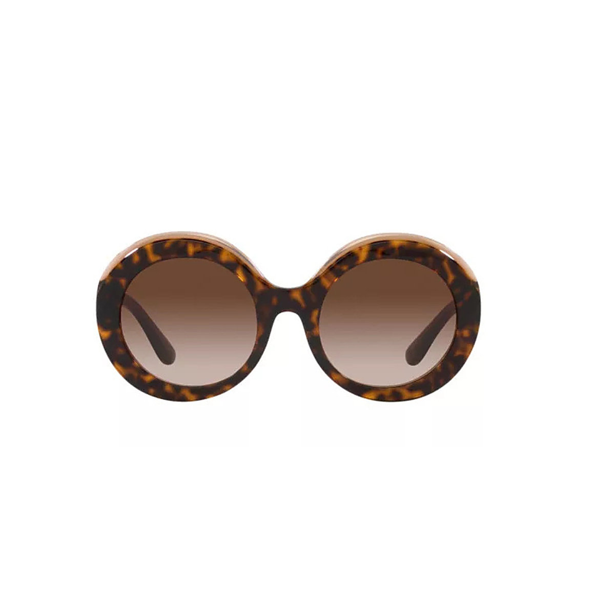 Dolce & Gabbana Round Tortoise Sunglasses (DG 4418 Brown), front view