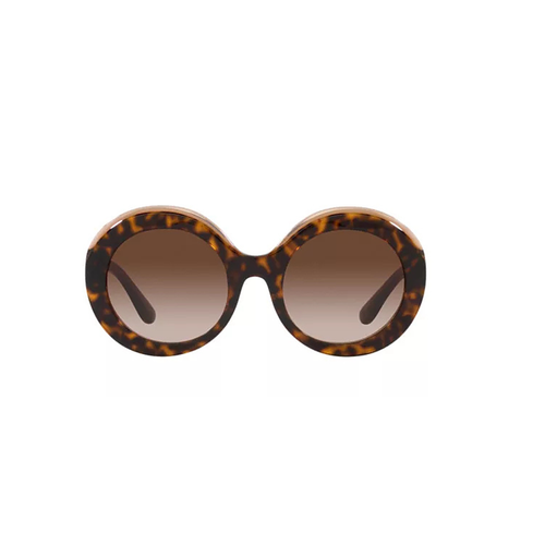 Dolce & Gabbana Round Tortoise Sunglasses (DG 4418 Brown), front view