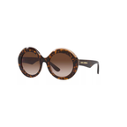 Dolce & Gabbana Round Tortoise Sunglasses (DG 4418 Brown), angled side view