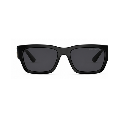 Dolce & Gabbana Slim Rectangular Black Sunglasses (DG 4540), front view