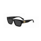 Dolce & Gabbana Slim Rectangular Black Sunglasses (DG 4540), angled side view