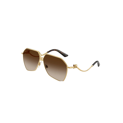 Dolce & Gabbana Gold Brown Sunglasses (DG2326), angled side view