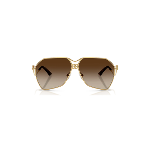 Dolce & Gabbana Gold Brown Sunglasses (DG2326), front view