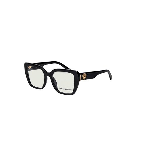 Dolce & Gabbana Square Black Eyeglasses (DG3441), angled side view