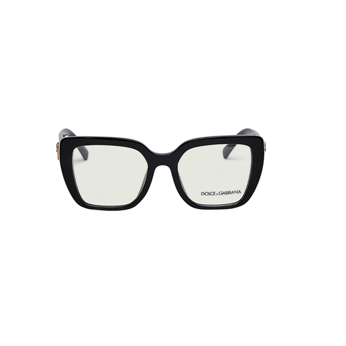 Dolce & Gabbana Square Black Eyeglasses (DG3441), front view