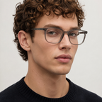 Dolce & Gabbana Grey Eyeglasses (DG3445) worn by a model