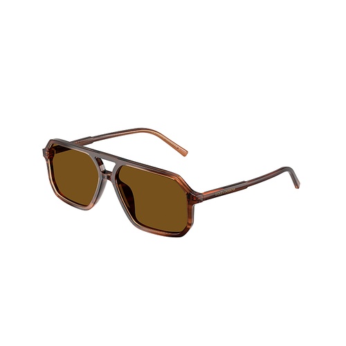 Dolce & Gabbana Navigator Brown Sunglasses (DG4541), angled side view