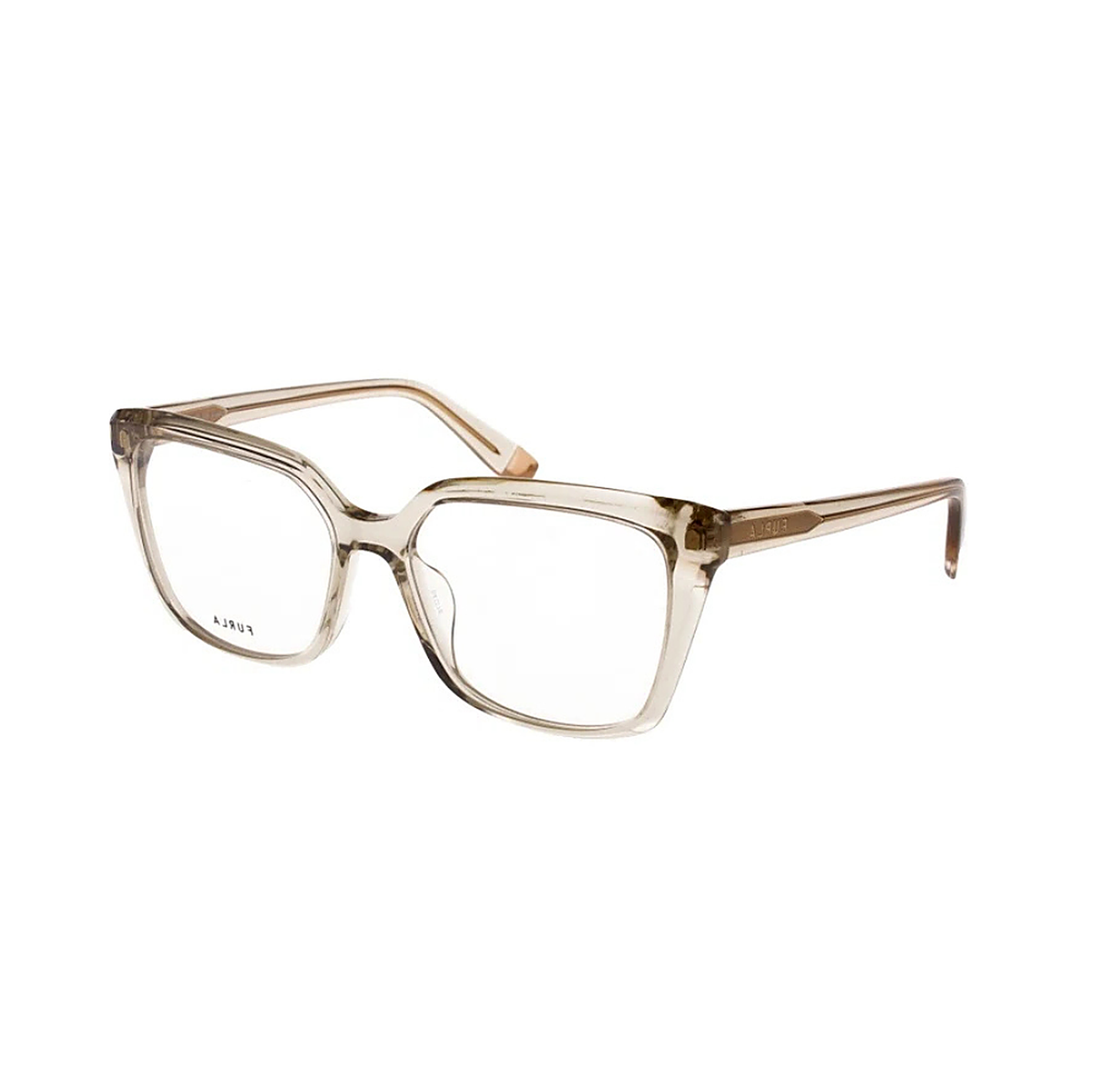 Furla Transparent Eyeglasses (VFU 641V), angled side view