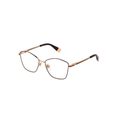 Furla Rose Gold Eyeglasses (VFU725), angled side view