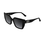 Karl Lagerfeld Oversized Black Sunglasses (KL6221S), angled side view