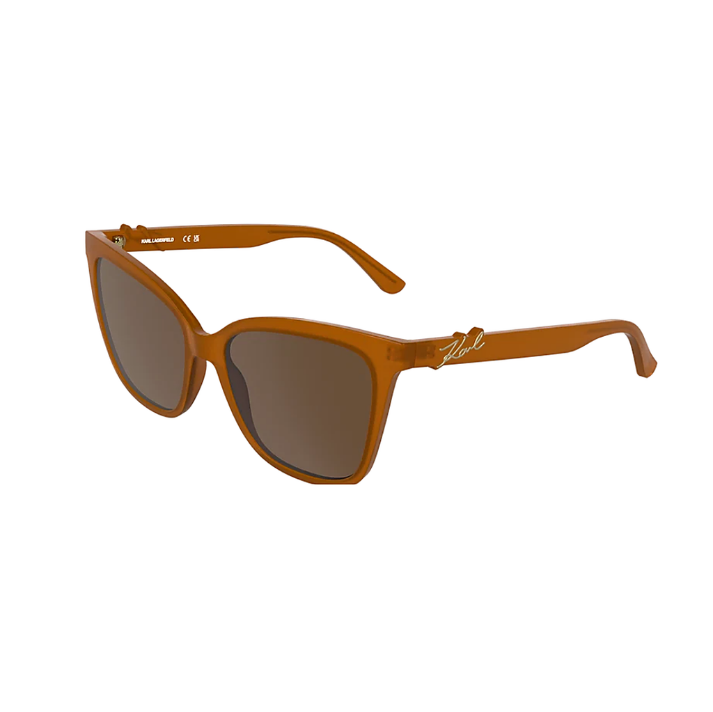 Karl Lagerfeld Amber Sunglasses (KL6223S Brown), angled side view