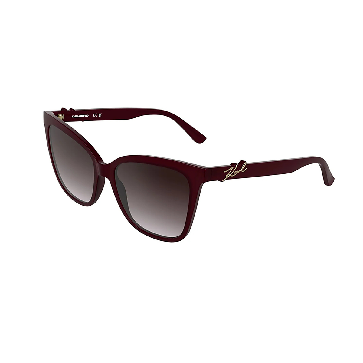 Karl Lagerfeld Red Sunglasses (KL6223S), angled side view