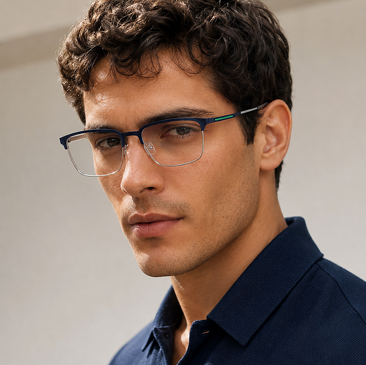 Lacoste Metal Eyeglasses (L2295 424) worn by a model
