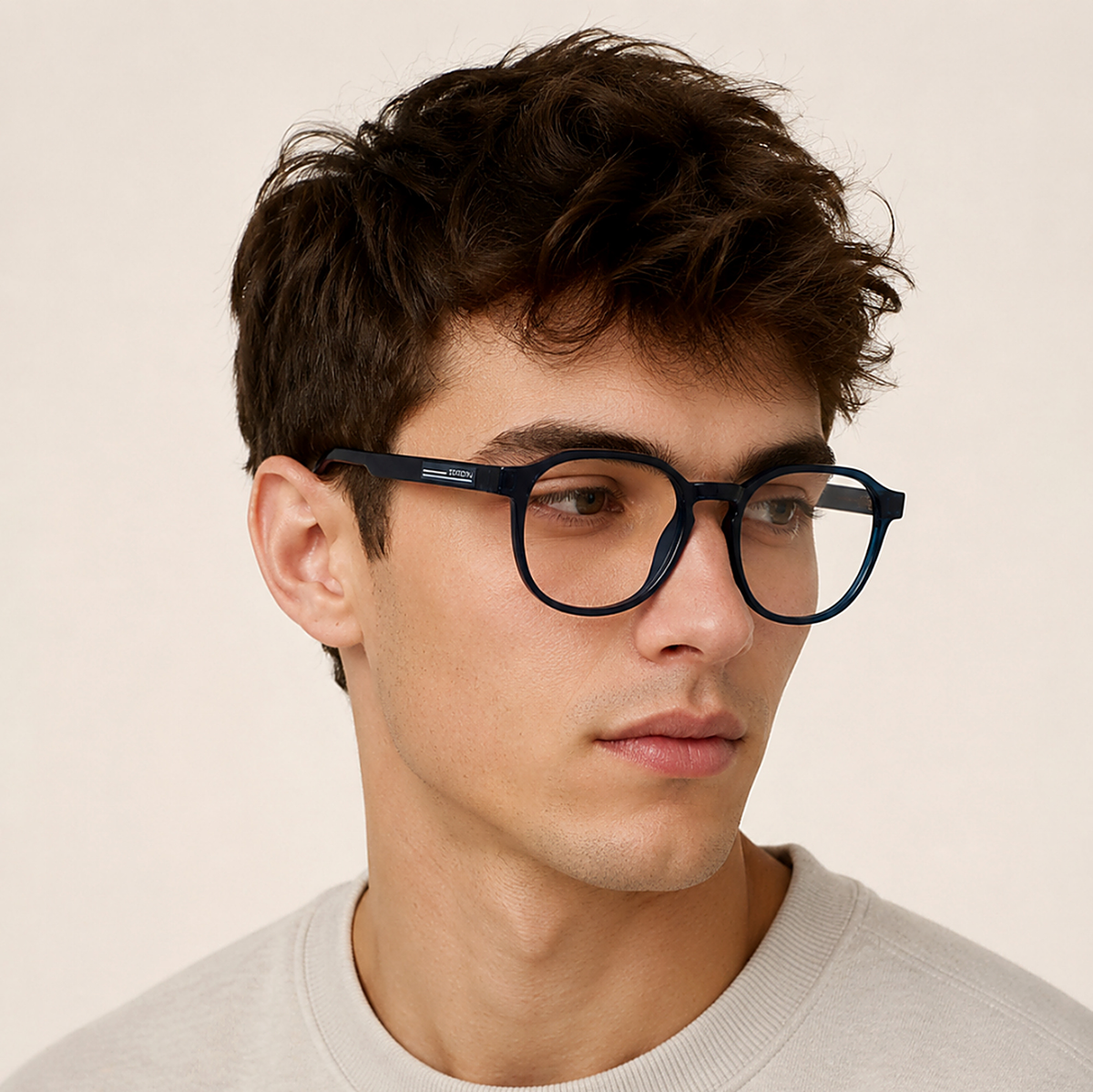 Lacoste Round Eyeglasses (L2980 N 410) worn by a model