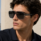 Lacoste Grey Sunglasses (L6056S) worn by a model