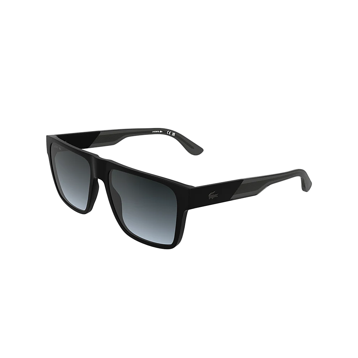 Lacoste Black Sunglasses (L6085S), angled side view