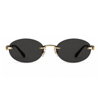 Miu Miu Oval Black Sunglasses (SMU A54), front view