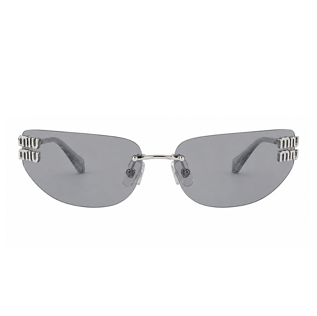 Miu Miu Shield Grey Sunglasses (SMU A55), front view