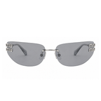Miu Miu Shield Grey Sunglasses (SMU A55), front view