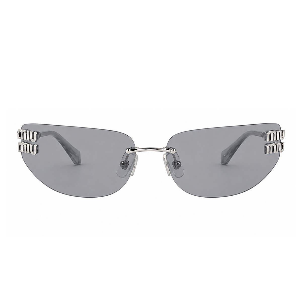 Miu Miu Shield Grey Sunglasses (SMU A55), front view