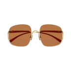 Miu Miu Square Gold Sunglasses (SMU A57 ZVN-90Q), detail view