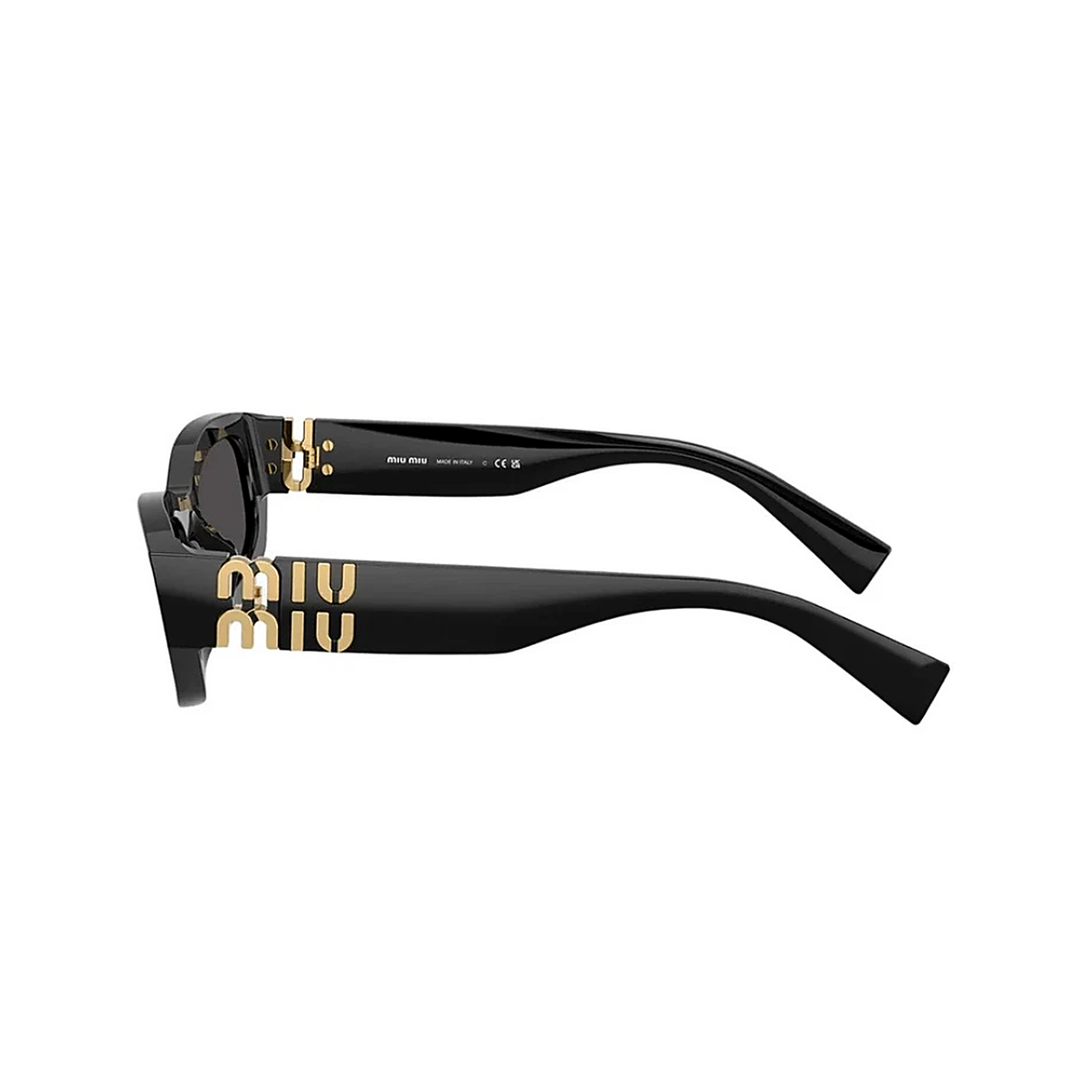 Miu Miu Bold Black Sunglasses (SMU B04), front view
