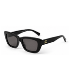 Miu Miu Rectangular Black Sunglasses (SMU B05), angled side view