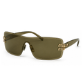 Miu Miu Olive Sunglasses (SMU B10-U), angled side view