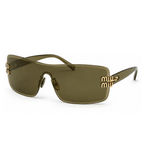 Miu Miu Olive Sunglasses (SMU B10-U), angled side view