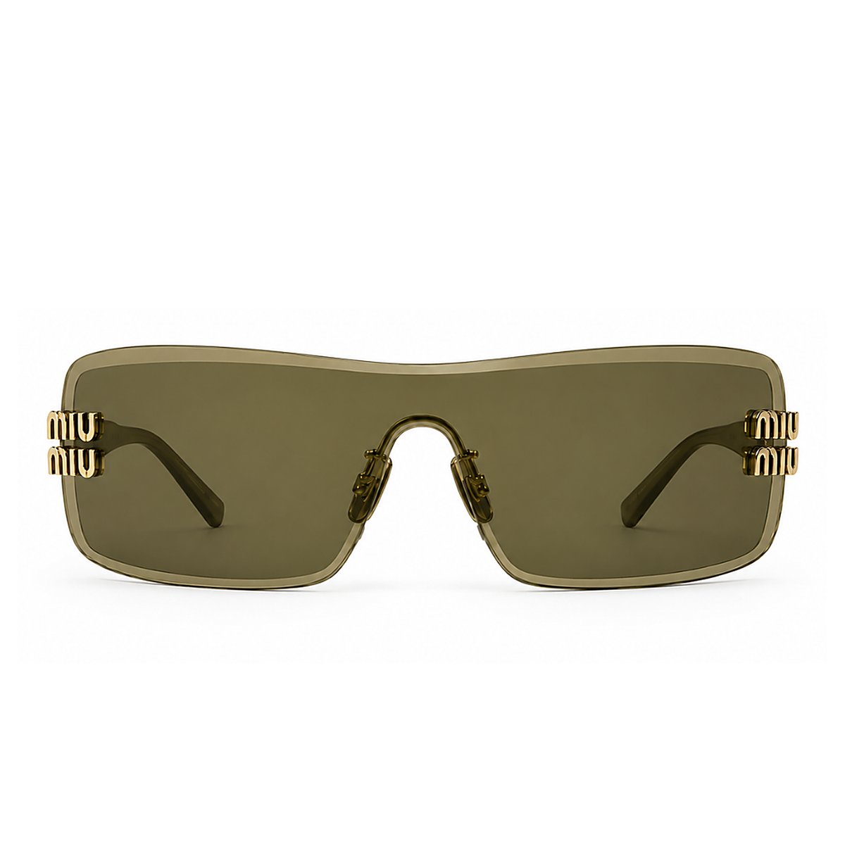 Miu Miu Olive Sunglasses (SMU B10-U), front view