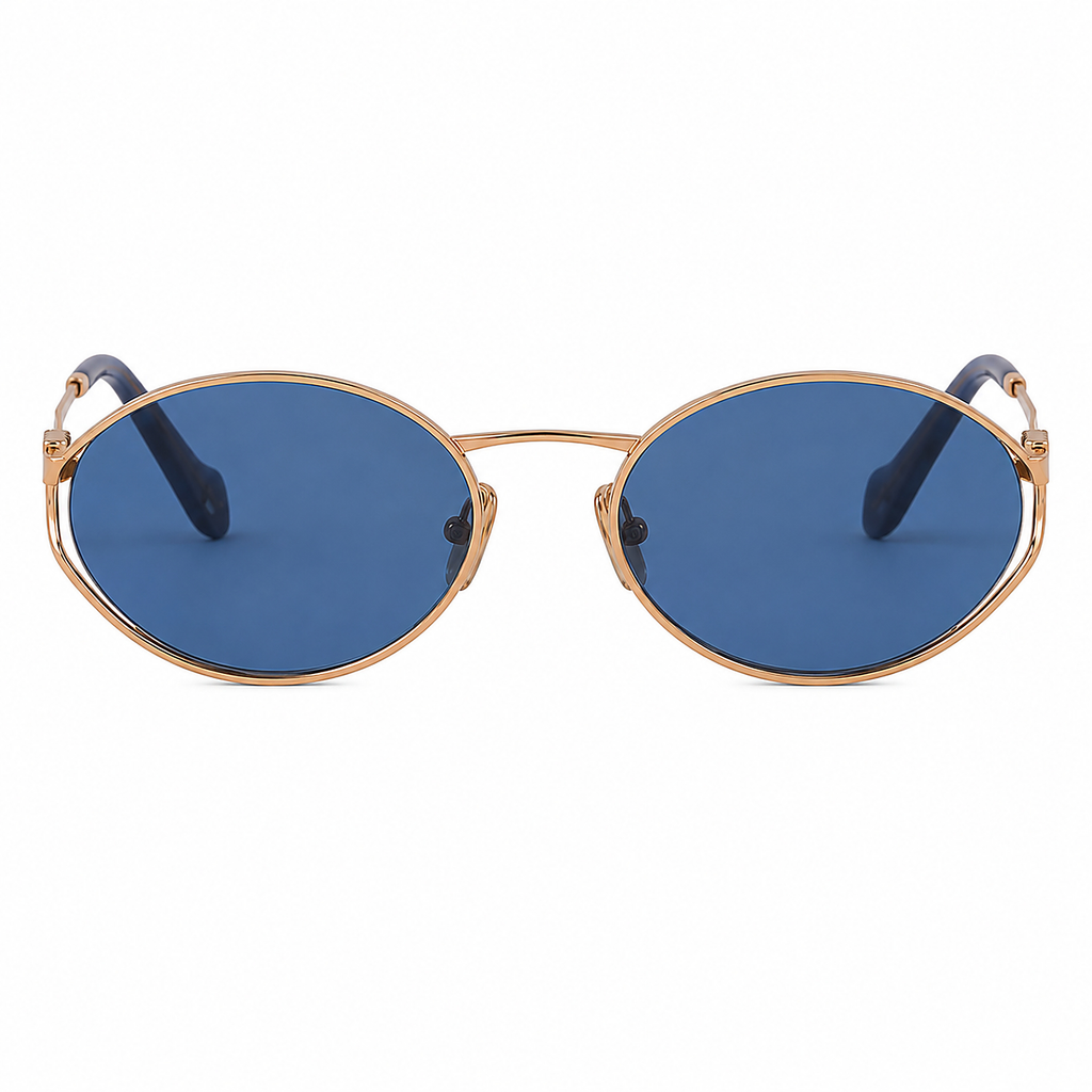 Miu Miu Blue Sunglasses (SMU B51), front view