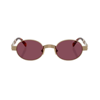 Miu Miu Oval Gold Sunglasses (SMU B51), front view