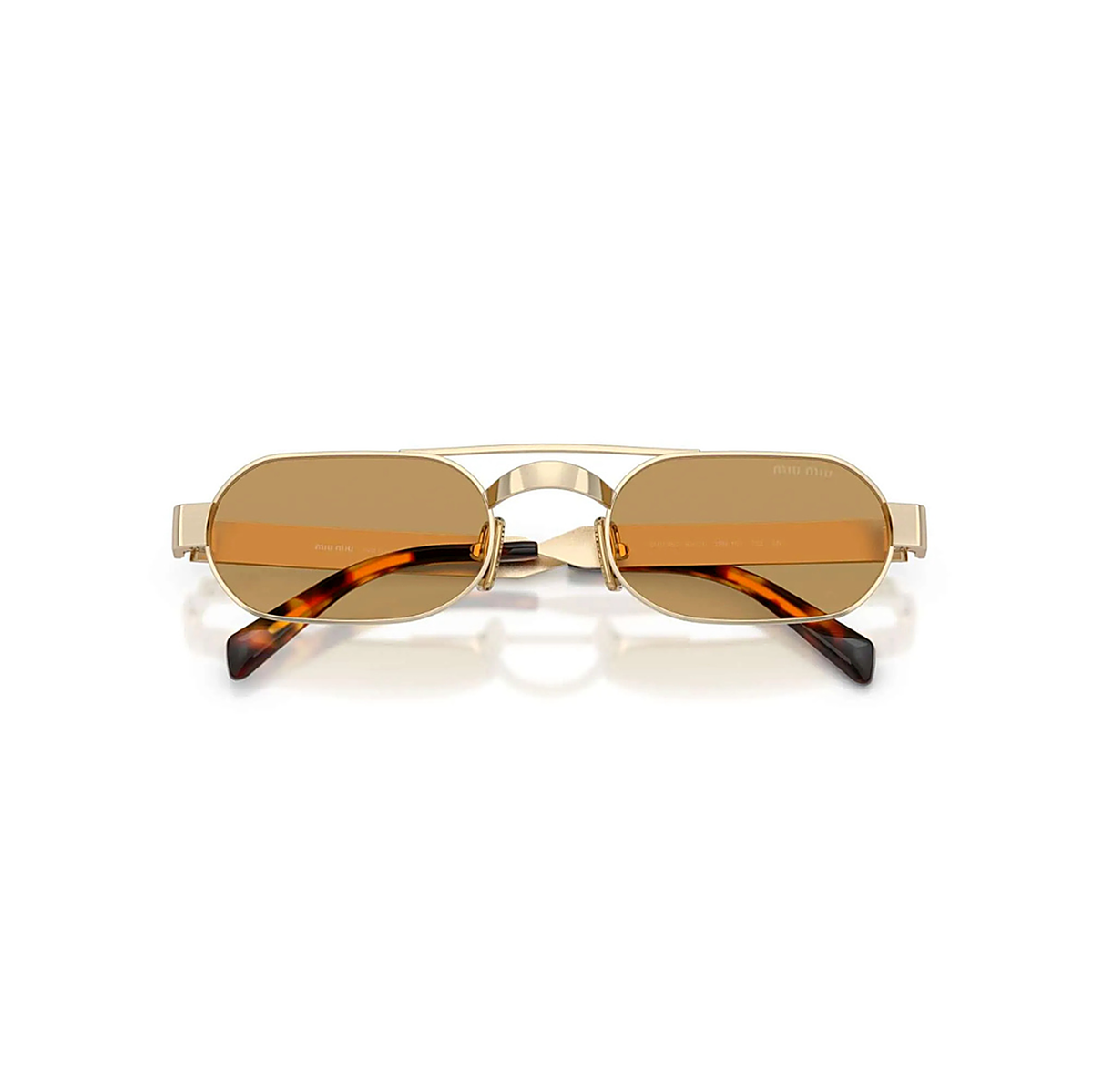 Miu Miu Slim Gold Sunglasses (SMU B52), front view