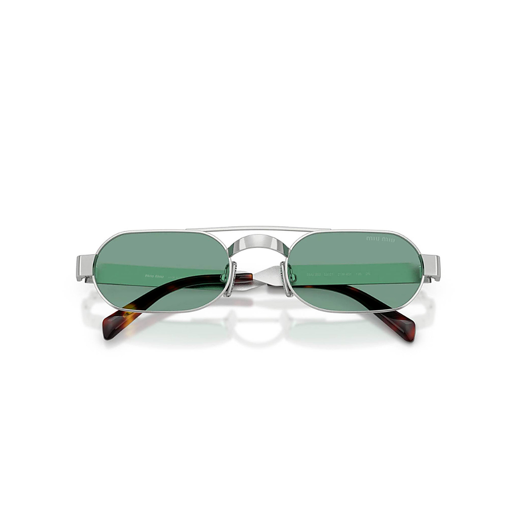 Miu Miu Silver Sunglasses (SMU B52 Grey), front view