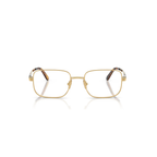 Miu Miu Gold Rectangular Eyeglasses (VMU 51Z), front view
