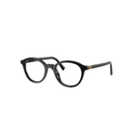 Miu Miu Round Black Eyeglasses (VMW 02W), angled side view
