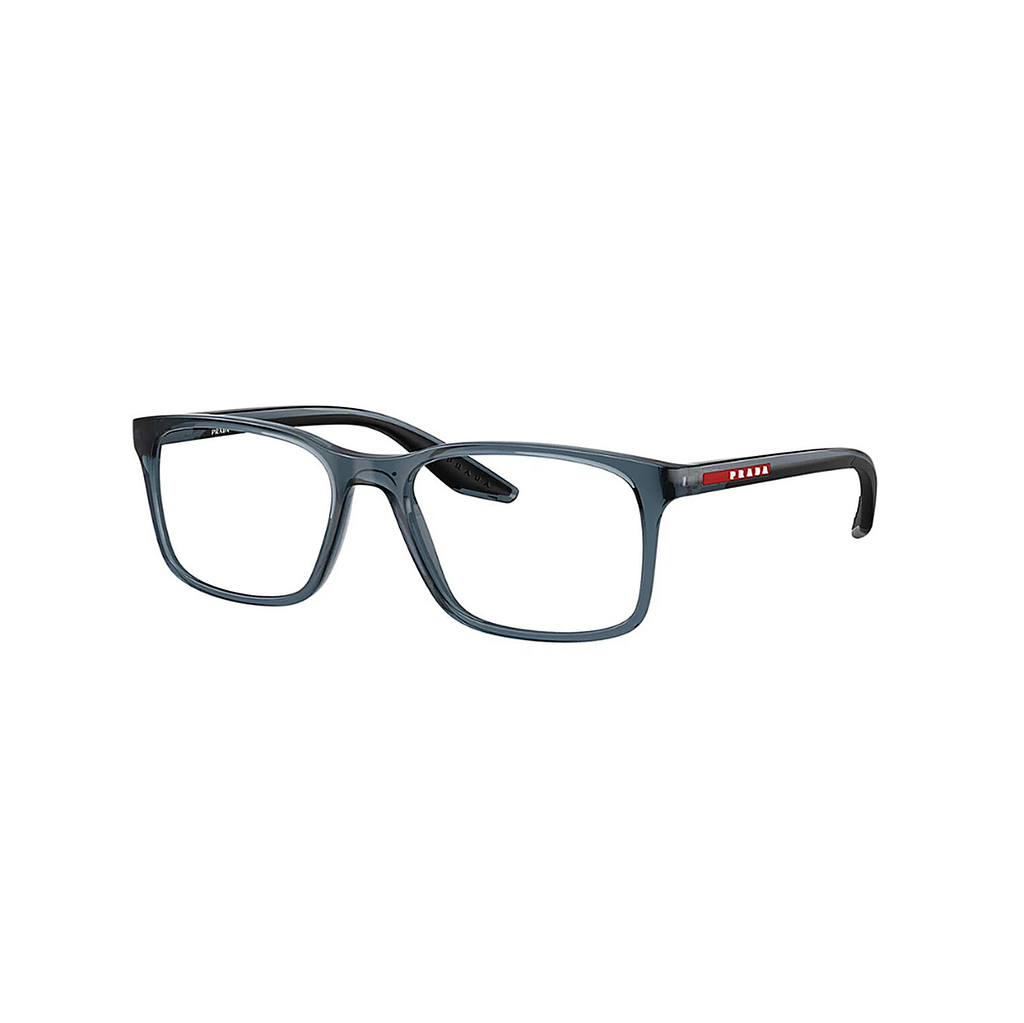 Prada Linea Rossa Blue Eyeglasses (VPS 08R), angled side view