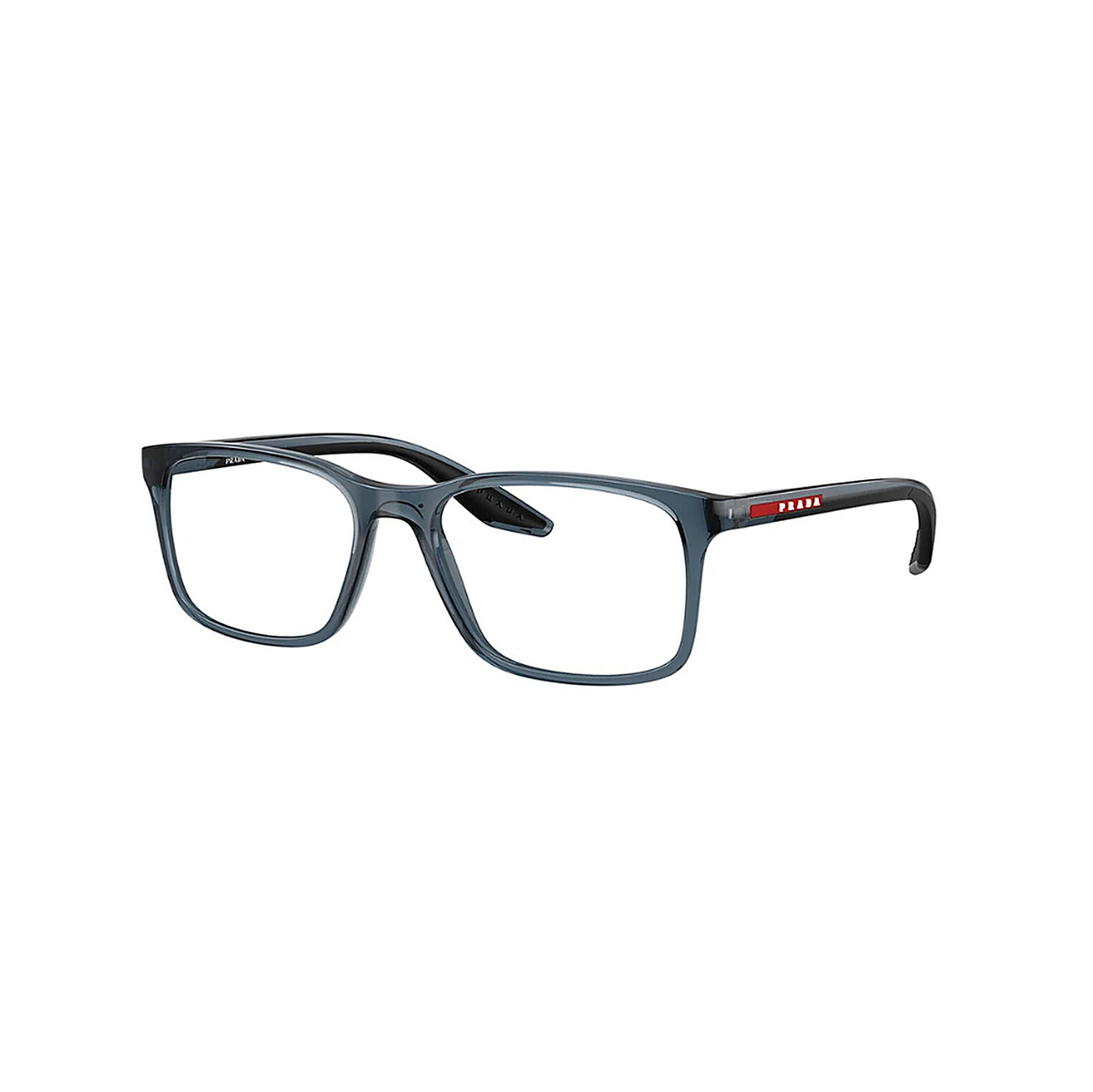 Prada Linea Rossa Blue Eyeglasses (VPS 08R), angled side view