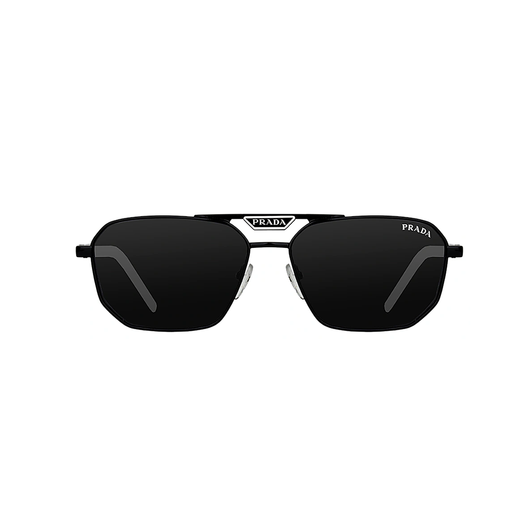 Prada Navigator Black Sunglasses (SPR A17), front view