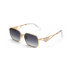 Prada Gold Blue Sunglasses (SPR A51), angled side view