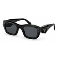 Prada Bold Black Sunglasses (SPR C06), angled side view
