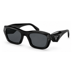 Prada Bold Black Sunglasses (SPR C06), angled side view
