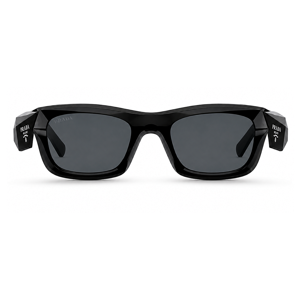 Prada Bold Black Sunglasses (SPR C06), front view