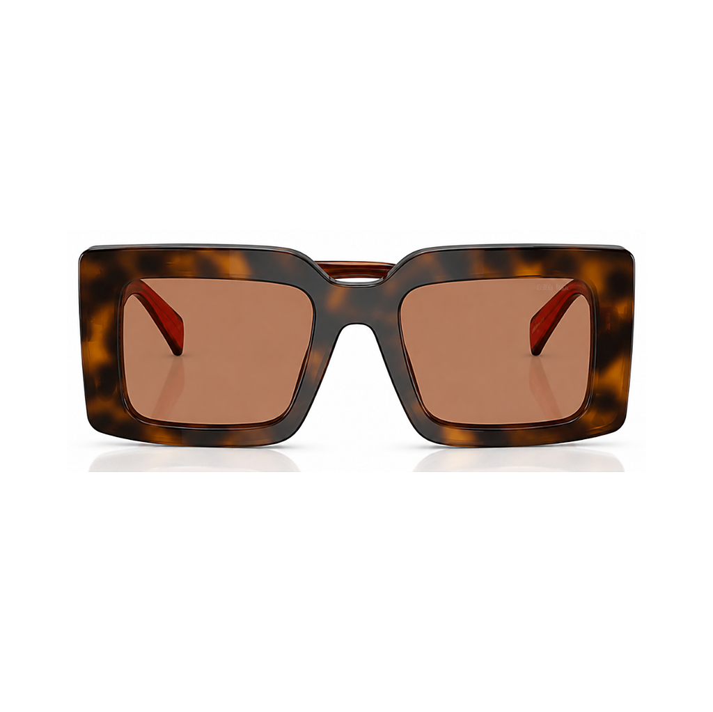Prada Square Tortoise Sunglasses (SPR D01), front view